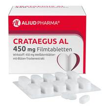 Abbildung: Crataegus AL 450 mg Filmtabletten 50 St, Filmtabletten PZN 00013178 