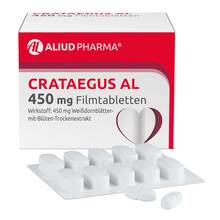 Abbildung: Crataegus AL 450 mg Filmtabletten 100 St, Filmtabletten PZN 00013184 