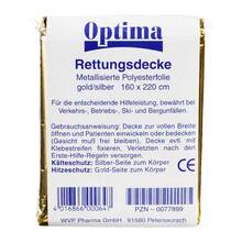 Abbildung: Rettungsdecke Optima 160x210 cm 1 St PZN 00077899 