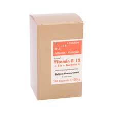 Abbildung: Vitamin B12 + B6+Folsäure Komplex N Kapseln 200 St, Kapseln PZN 00096514 