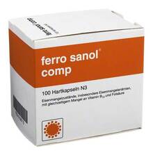 Abbildung: Ferro Sanol comp. Hartkapseln mit magensaftresistent überzogene Pellets 100 St, Hartkapseln mit magensaftresistent überzogenen Pellets PZN 00106715 