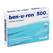 Abbildung: Ben-U-Ron 500 mg Tabletten 20 St, Tabletten PZN 00116694 