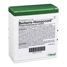 Abbildung: BERBERIS HOMACCORD Ampullen 10 St, Ampullen PZN 00117742 