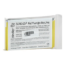 Abbildung: Sirius Kind.Rettungsdecke 120x160 cm gold / silber 1 St PZN 00118658 