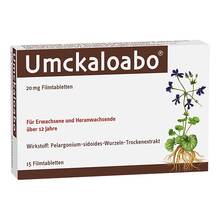 Abbildung: Umckaloabo 20 mg Filmtabletten 15 St, Filmtabletten PZN 00148814 