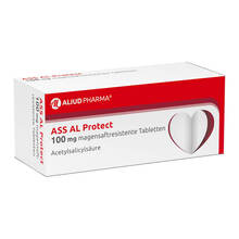 Abbildung: Ass AL Protect 100 mg magensaftresistent Tabletten 50 St, Tabletten magensaftresistent PZN 00149972 