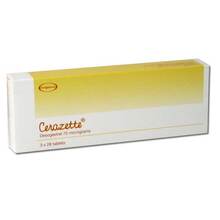 Abbildung: Cerazette 75 Mikrogramm Filmtabletten 3X28 St, Filmtabletten PZN 00163506