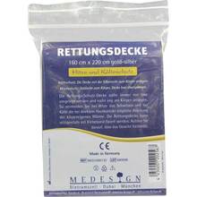 Abbildung: Rettungsdecke 160x220 cm gold / silber 1 St PZN 00170009 
