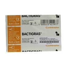 Abbildung: BACTIGRAS Paraffingaze 5x5 cm 1 St, Wundgaze PZN 00190118 