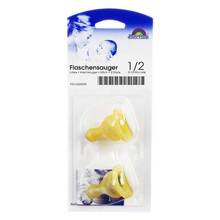 Abbildung: Sauger Milch Kirsche mit Vent.Latex 0-18 Mon. 2 St PZN 00225093 