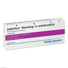 Abbildung: Jodetten Henning 1x wöchentlich Tabletten 28 St, Tabletten PZN 00271006 