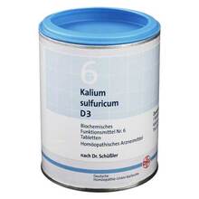 Abbildung: Biochemie Dhu 6 Kalium sulfuricum D 3 Tabletten 1000 St, Tabletten PZN 00274252 