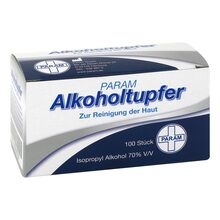 Abbildung: Alkoholtupfer Param 100 St, Tupfer PZN 00366729 