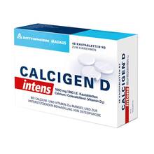 Abbildung: Calcigen D intens 1000 mg / 880 I.E. Kautabletten 48 St, Kautabletten PZN 00417119 
