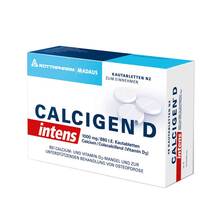Abbildung: Calcigen D intens 1000 mg / 880 I.E. Kautabletten 120 St, Kautabletten PZN 00417125 