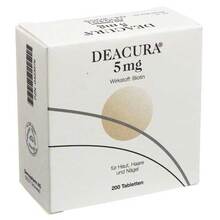 Abbildung: Deacura 5 mg Tabletten 200 St, Tabletten PZN 00423976 