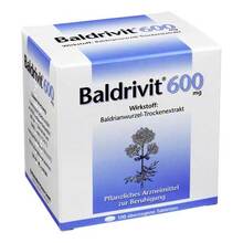 Abbildung: Baldrivit 600 mg überzogene Tabletten 100 St, Überzogene Tabletten PZN 00432515 