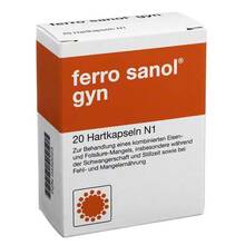 Abbildung: Ferro Sanol gyn Hartkapseln mit magensaftresistent überzogene Pellets 20 St, Hartkapseln mit magensaftresistent überzogenen Pellets PZN 00450223 