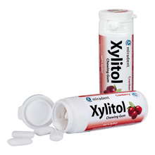 Abbildung: Miradent Xylitol Chewing Gum Cranberry 30 St, Kaugummi PZN 00453753 