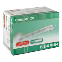Abbildung: Omnican Insulinasenspray 0,5 ml U40 mit Kanüle0,30x8 mm ein. 100X1 St, Spritzen PZN 00460813 