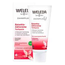 Abbildung: Weleda Ratanhia Zahncreme 75 ml, Zahnpasta PZN 00506550 