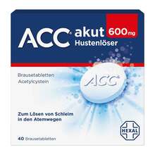 Abbildung: Acc akut 600 Brausetabletten 40 St, Brausetabletten PZN 00520917 