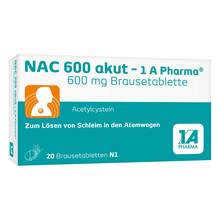 Abbildung: Nac 600 akut-1A Pharma Brausetabletten 20 St, Brausetabletten PZN 00562761 