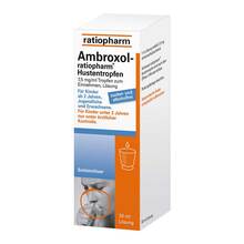 Abbildung: Ambroxol-ratiopharm Hustentropfen 50 ml, Tropfen zum Einnehmen PZN 00563080 
