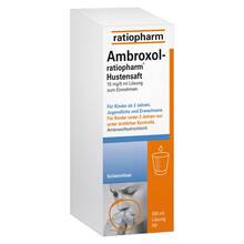 Abbildung: Ambroxol-ratiopharm Hustensaft 250 ml, Lösung zum Einnehmen PZN 00563111 