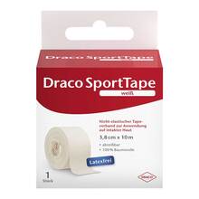 Abbildung: DRACO TAPEVERBAND 3,8 cmx10 m weiß 1 St, Verband PZN 00571429 