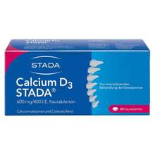 Abbildung: Calcium D3 Stada 600 mg / 400 I.E. Kautabletten 50 St, Kautabletten PZN 00574505 
