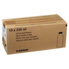 Abbildung: Kochsalzlösung 0,9% Glasflasche  10X250 ml, Infusionslösung PZN 00584142 