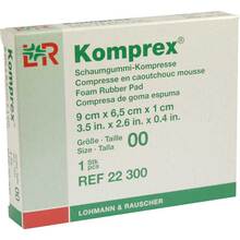 Abbildung: Komprex Schaumgummi Kompresse Größe 00 oval 1 St, Kompressen PZN 00591018 