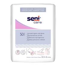 Abbildung: Seni Waschhandschuhe mit Folie 50 St PZN 00603968 