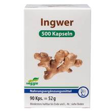 Abbildung: Ingwer 500 Kapseln 90 St, Kapseln PZN 00634816 