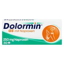 Abbildung: Dolormin GS mit Naproxen Tabletten 30 St, Tabletten PZN 00660038 