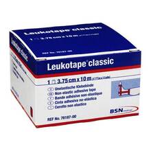 Abbildung: Leukotape Classic 3,75 cmx10 m rot 1 St, Binden PZN 00669476 
