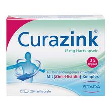 Abbildung: Curazink Hartkapseln 20 St, Hartkapseln PZN 00679380 