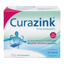 Abbildung: Curazink Hartkapseln 100 St, Hartkapseln PZN 00679411 
