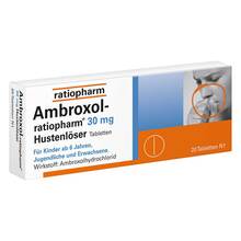 Abbildung: Ambroxol-ratiopharm 30 mg Hustenlöser Tabletten 20 St, Tabletten PZN 00680816 