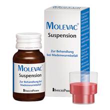 Abbildung: Molevac Suspension 25 ml, Suspension zum Einnehmen PZN 00683507 
