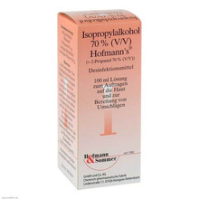 Abbildung: Isopropylalkohol 70% V / V Hofmann's 100 ml, Lösung PZN 00690536 