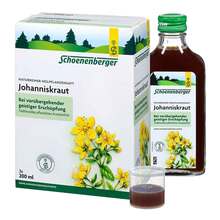 Abbildung: Johanniskraut Saft Schoenenberger Heilpflaster Säfte 3X200 ml, Saft PZN 00699879 