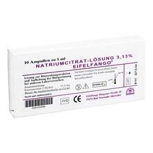 Abbildung: NATRIUM CITRICUM 3,13% Ampullen 10X1 ml, Ampullen PZN 00702699 