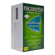 Abbildung: Nicorette Kaugummi 2 mg freshmint 105 St, Kaugummi PZN 00703730 