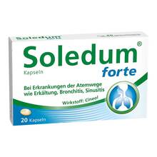 Abbildung: Soledum Kapseln forte 200 mg 20 St, Kapseln magensaftresistent PZN 00744255 