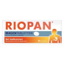 Abbildung: Riopan Magen Tabletten Kautabletten 50 St, Kautabletten PZN 00749301 