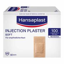 Abbildung: Hansaplast Soft Injektionspflaster Strips 19x40 mm 100 St, Pflaster PZN 00757967 
