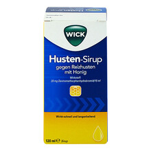 Abbildung: Wick Husten-Sirup gegen Reizhusten mit Honig 120 ml, Sirup PZN 00811589 