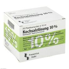 Abbildung: KOCHSALZLÖSUNG 10% Infusionslösungskonzentrat 20X10 ml, Infusionslösungskonzentrat PZN 00817474 